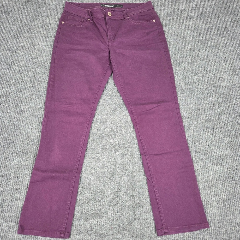 Jordache Womens Skinny Jeans Blackberry Purple JM312009B Size 12